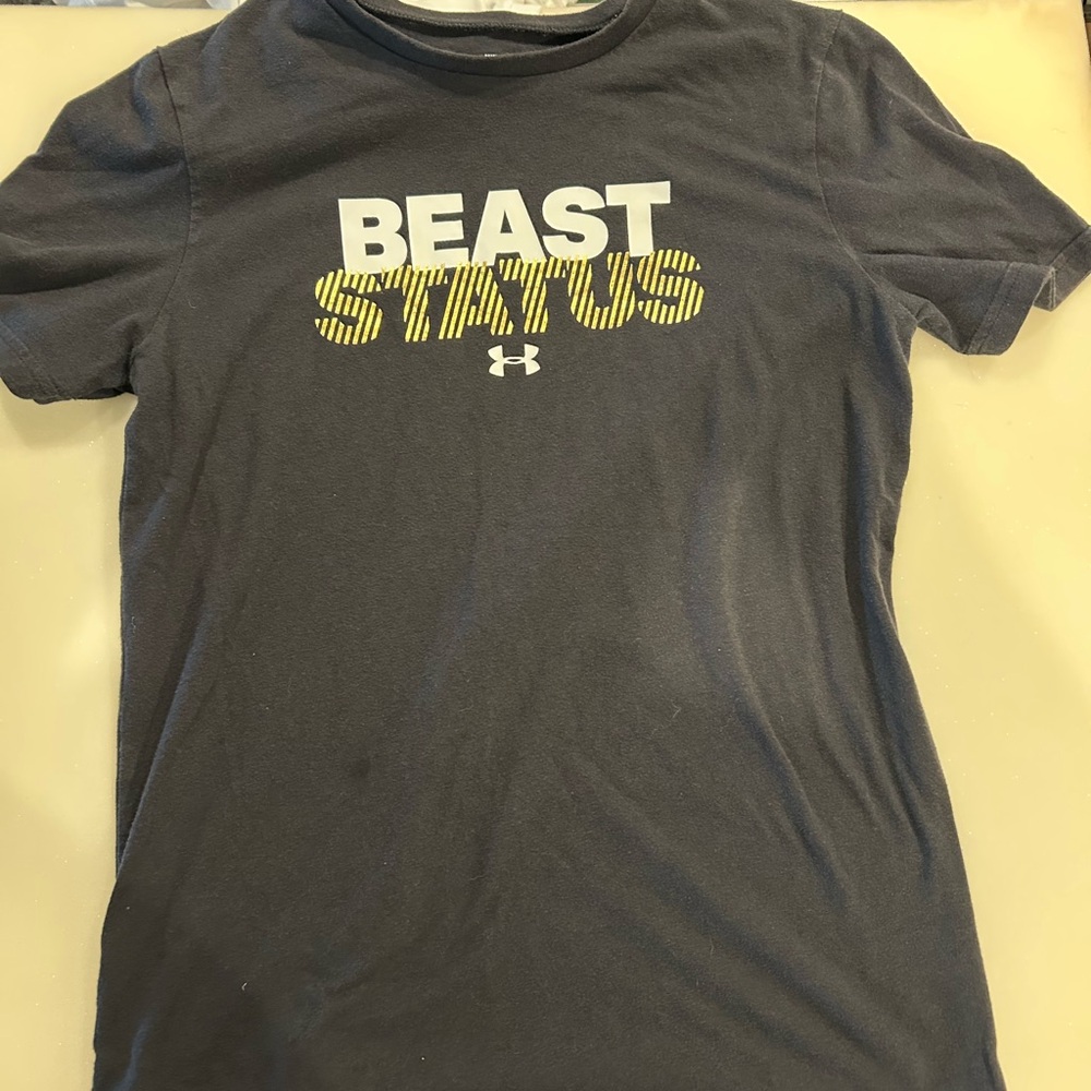 Under Armour Kids Short Sleeve Tee - Black and Yellow